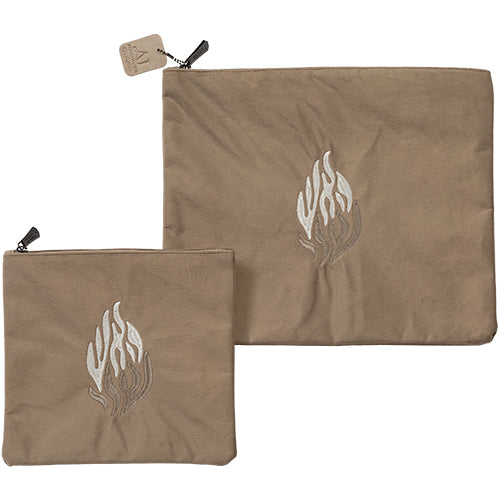 סט טלית תפילין בד קטיפה משי "האש שלי" 36X29 ס"מ