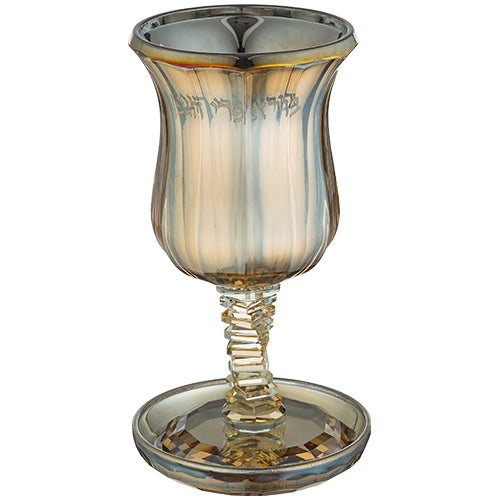גביע אליהו גדול קריסטל זהב 25 ס"מ