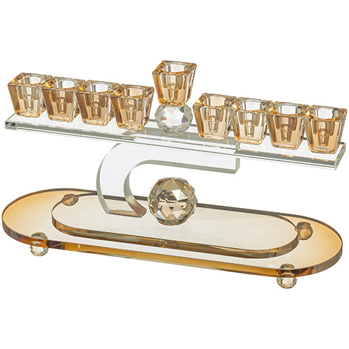 חנוכייה קריסטל מהודרת 28X17 ס"מ