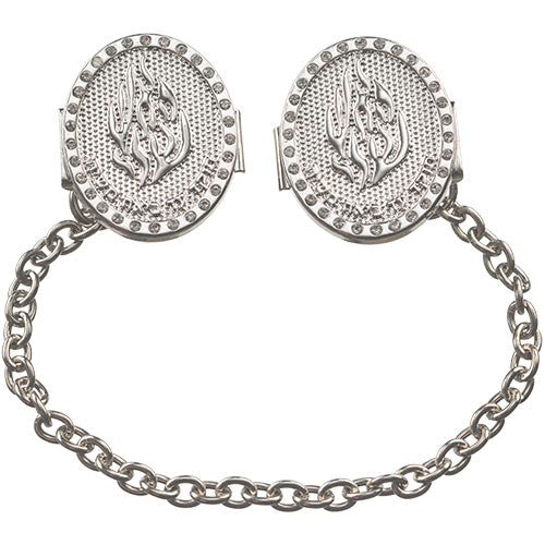 קליפס לטלית ניקל עם שרשרת 21 ס"מ