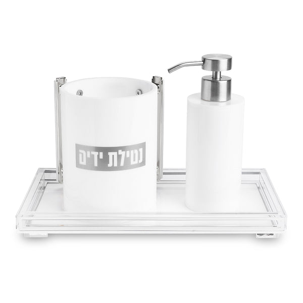 סט סבונייה עם נטלה אקריליק מהודר כולל מגש