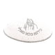 כיפה סרוגה 16 ס"מ לבנה עם ריקמה "בבא סאלי" כסף