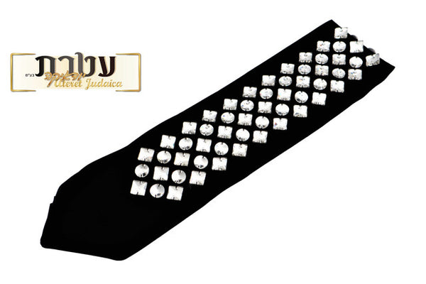 עטרה מהודרת עם אבני קריסטל גדולות