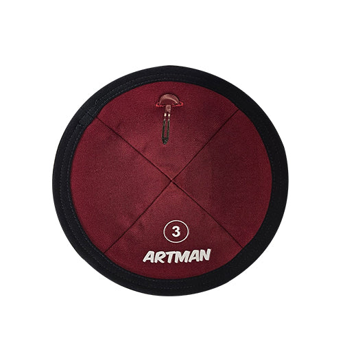 כיפה קטיפה "ארט-מן" עם ריקמה האש שלי גודל 4 - פנינה