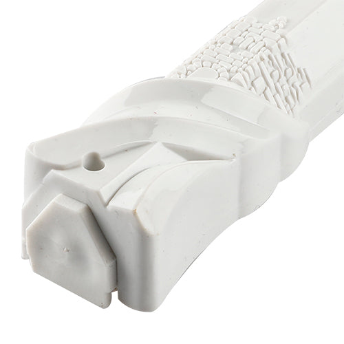 מזוזה פלסטיק 15 ס"מ "ירושלים" לבנה עם פקק גומי