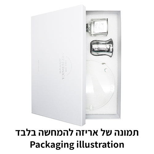 סט הבדלה מהודר מקריסטל עם פלקטה 20 ס"מ