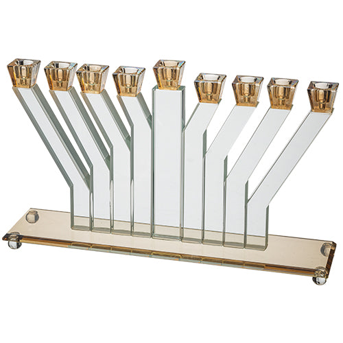 חנוכייה קריסטל מהודרת 21X33 ס"מ