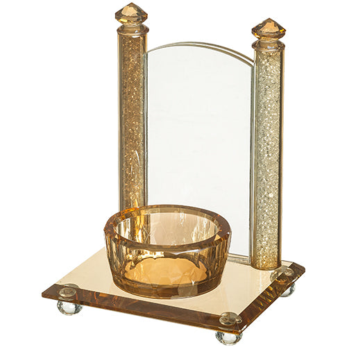 מעמד קריסטל לנר נשמה זהב 12X13 ס"מ