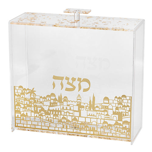 כלי למצה מאקריליק מודפס ירושלים 21x23 ס"מ