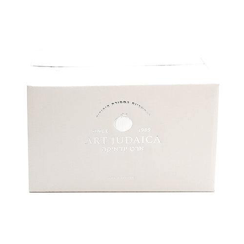 קופסא לאתרוג עץ מהגוני עם פלקטה מוכספת 11x18x12 ס"מ