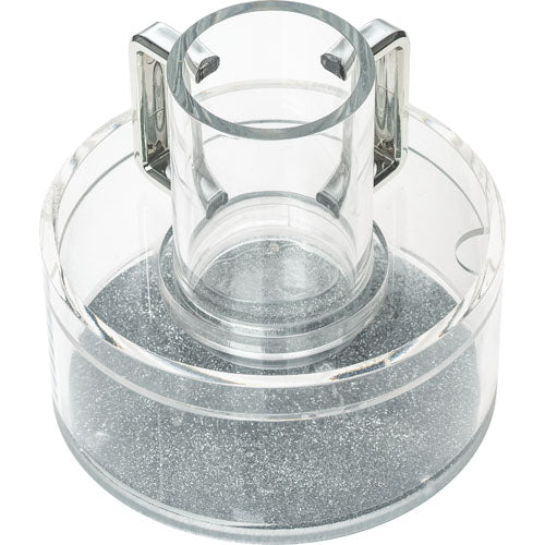 מים אחרונים מאקריליק שקוף עם גליטר כסף 15 ס"מ