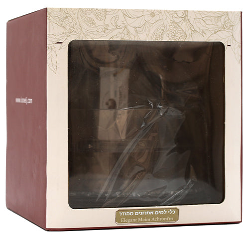 מים אחרונים מאקריליק שקוף עם גליטר כסף 15 ס"מ