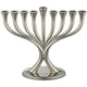 חנוכייה מתכת ציפוי ניקל 19X23 ס"מ