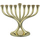 חנוכייה מתכת ציפוי זהב 19X23 ס"מ