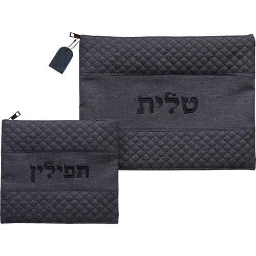 סט טלית תפילין דמוי עור מהודר 36X29 ס"מ