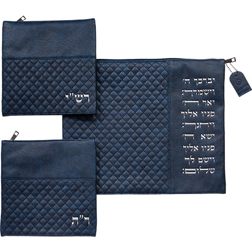 סט טלית תפילין רש"יתם דמוי עור 34X40 ס"מ