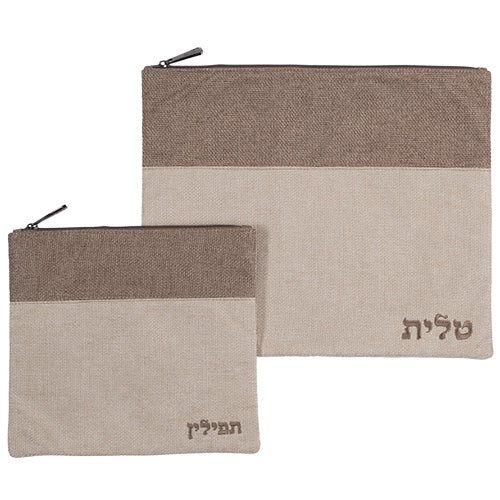 סט טלית תפילין פשתן 36X29 ס"מ