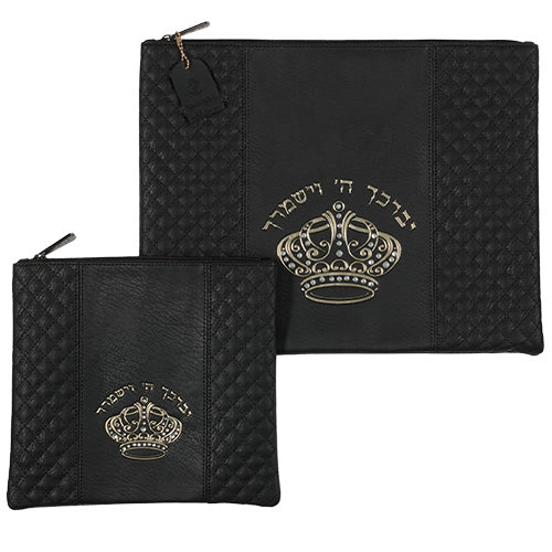 סט טלית תפילין דמוי עור 36X29 ס"מ