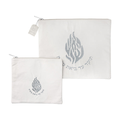 סט טלית תפילין בד קטיפה "האש שלי" 36X29 ס"מ