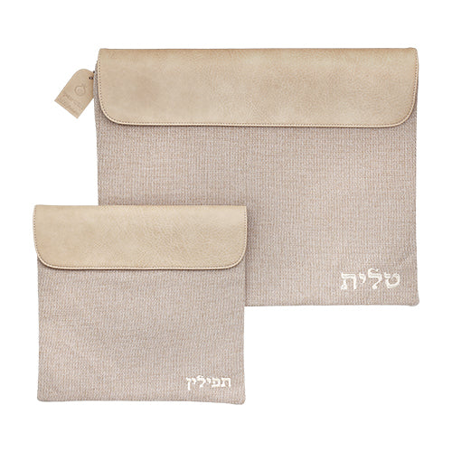 סט טלית תפילין בד פשתן 36X29 ס"מ