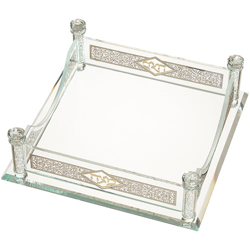 מעמד קריסטל למצות עם פלקטה 21X21 ס"מ