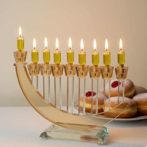 חנוכייה קריסטל מהודרת 20 ס"מ