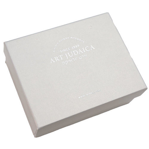 זוג פמוטים שבת קודש קריסטל עם פלקטה זהב