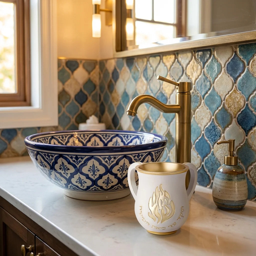 נטלה מהודרת מפולימר ציפוי זהב 14 ס"מ