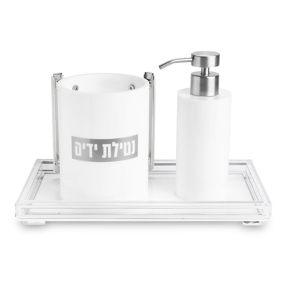 סט סבונייה עם נטלה אקריליק מהודר כולל מגש