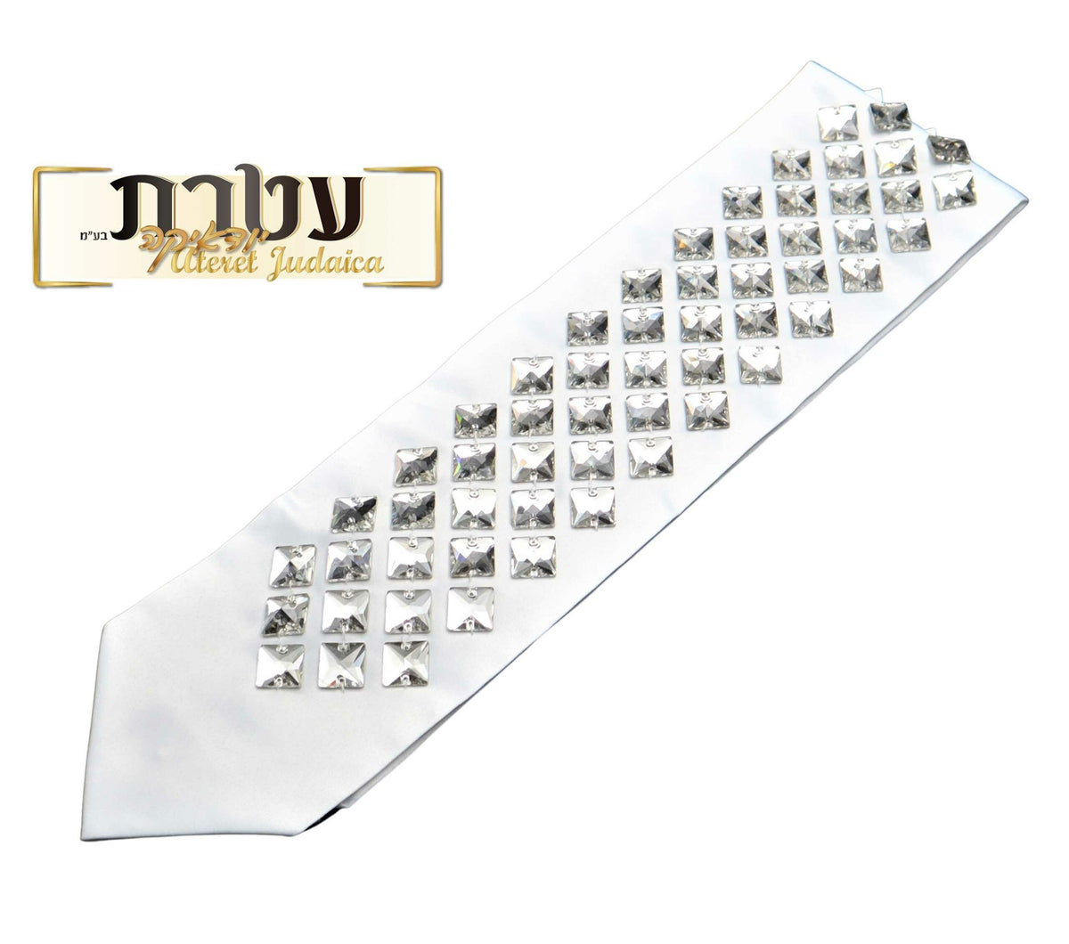 עטרה מהודרת עם אבני קריסטל מרובעות